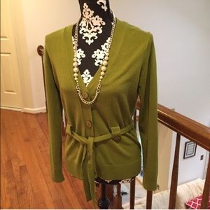 Olive green cardigan