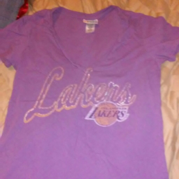 womens los angeles lakers v-neck tshirt
