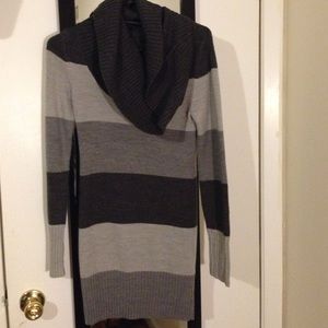 grey/black sweater dress