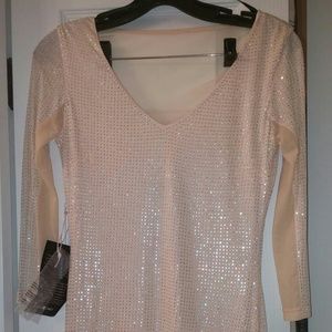 Nude studded Bebe dress
