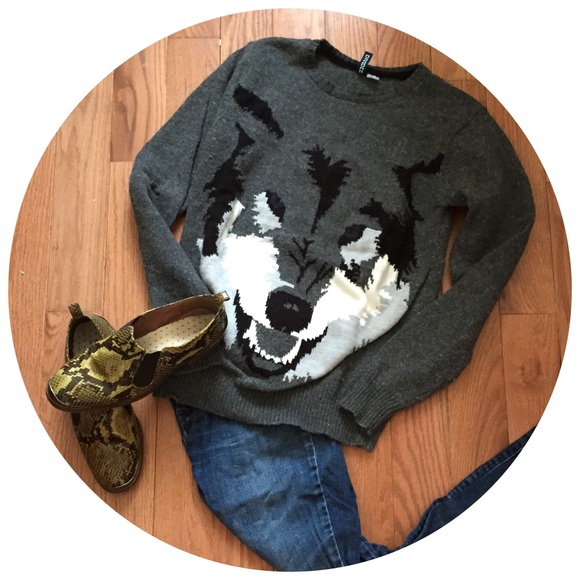 H&M Sweaters - Gray Wolf Sweater by H&M