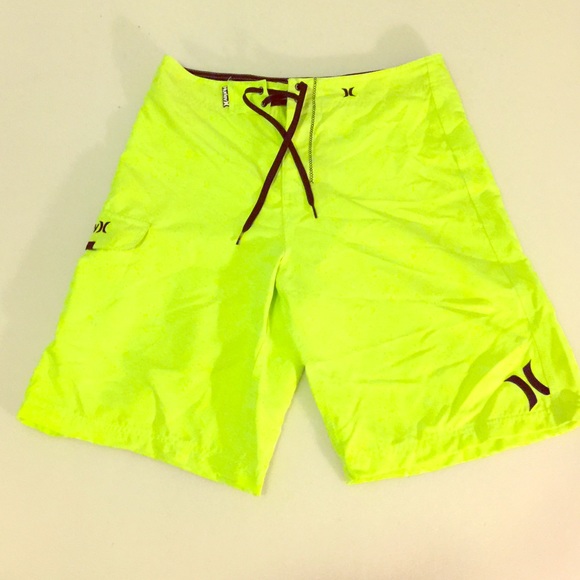 Men's Hurley neon board shorts