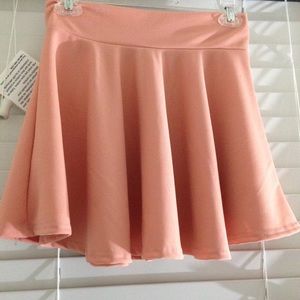 Peach circle skirt