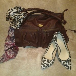 Large Chocolate Faux Leather Tote