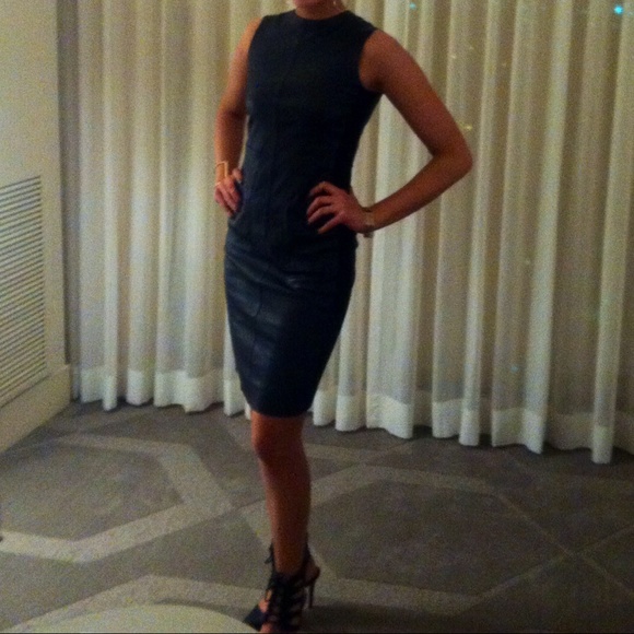 Vince Leather Dress - Picture 1 of 4