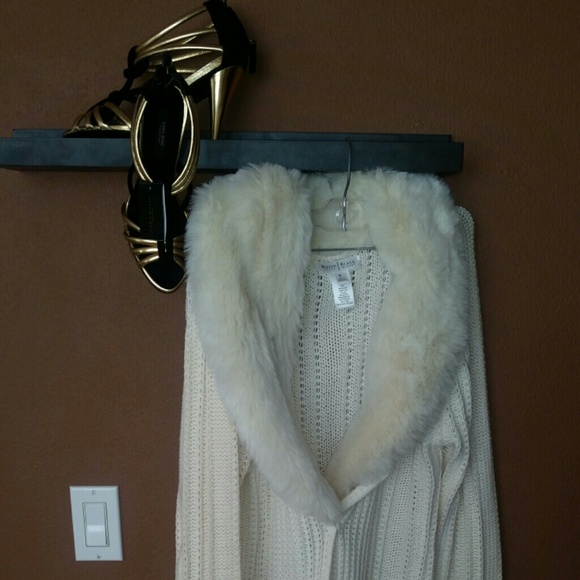 White and Black cream long sweater