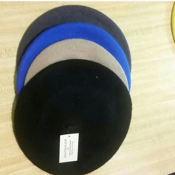 Navy blue beret hat
