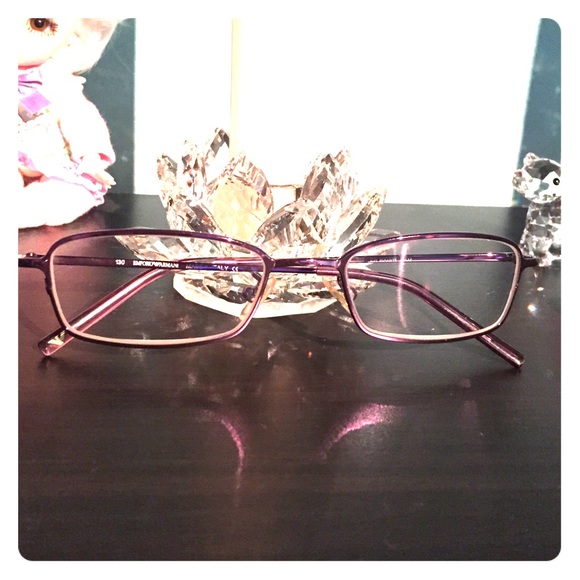 Auth Armani purple prescription glasses frames