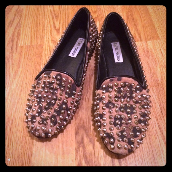 Steve Madden Leopard Studded Flats