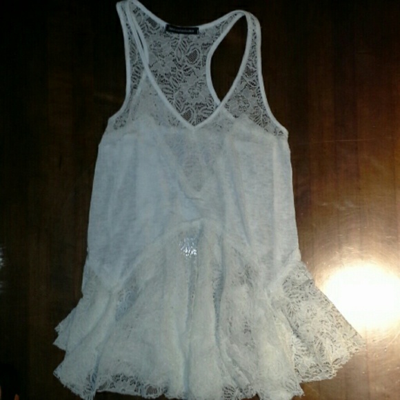 Very cute white lace tank top