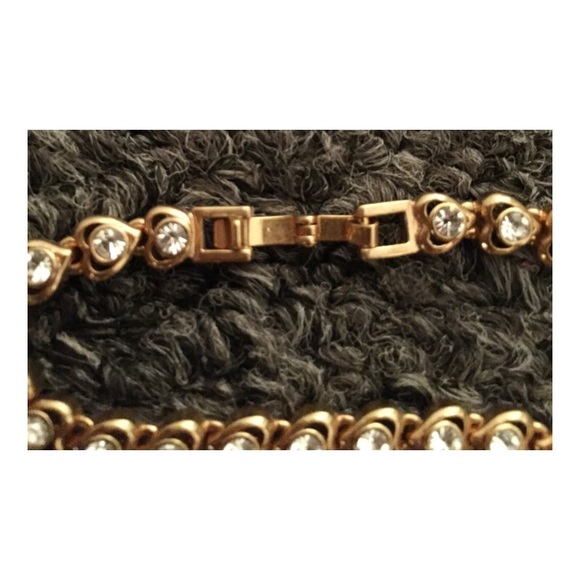 gold bracelet with rhinestones - Picture 3 of 4