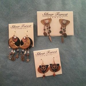 Silver forest earring bundle