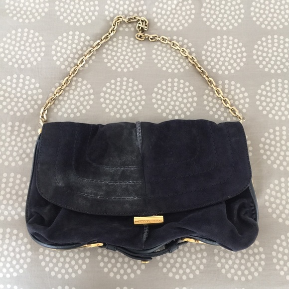 Sold 🎉🎉JIMMY CHOO Navy Clutch - Picture 1 of 4