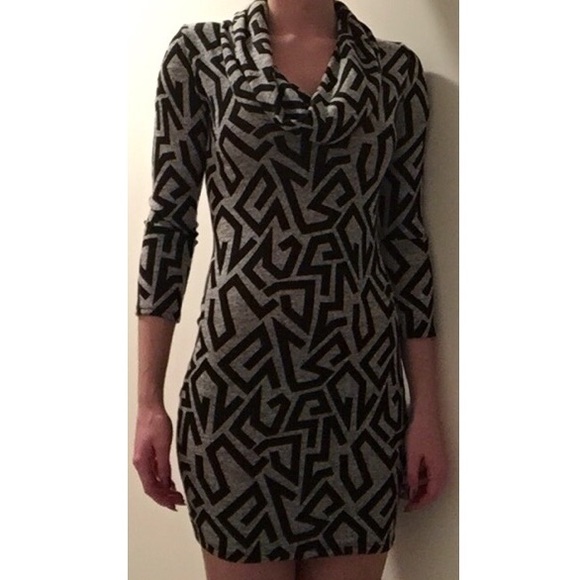 Charlotte Russe black and grey patterned dress