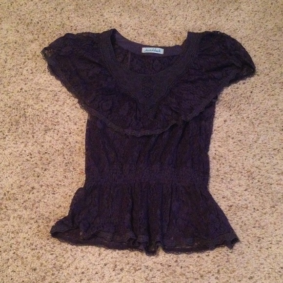 Purple lace top