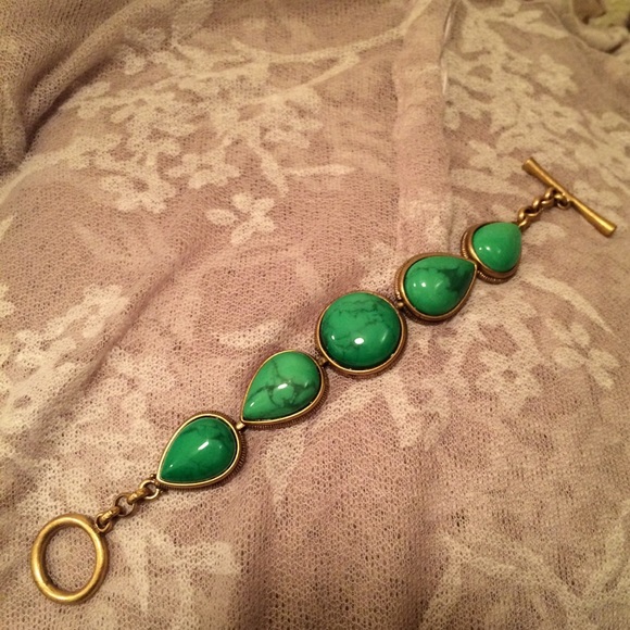 Lucky Brand Jewelry - 🎉Lucky brand green stone bracelet NWOT🎉