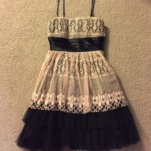 Allover Lace Party Dress Natural