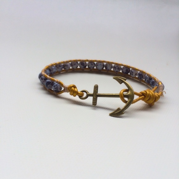Hand crafted beaded leather bracelet!