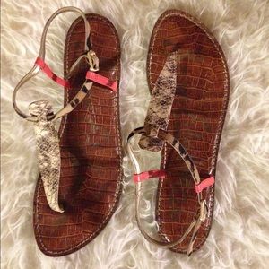 Sam Edelman Gigi sandals in animal/coral