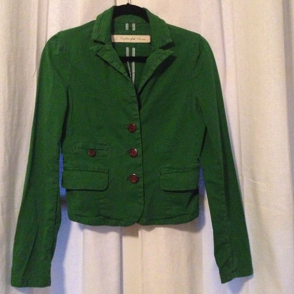 🍀Anthropologie fun green blazer!