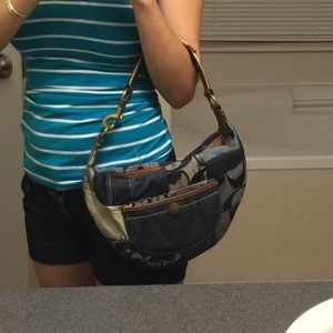 Blue jean coach purse