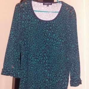 New Plus size animal print blouse