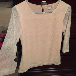 Off white sheer top