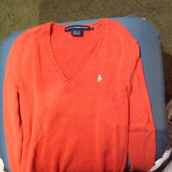 Orange V-Neck sweater