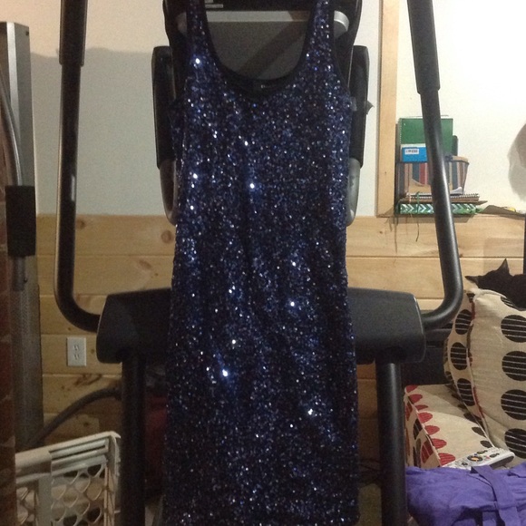 Blue sparkly beautiful party dress