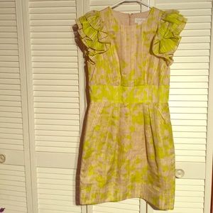 Jessica Simpson neon & nude printed dress