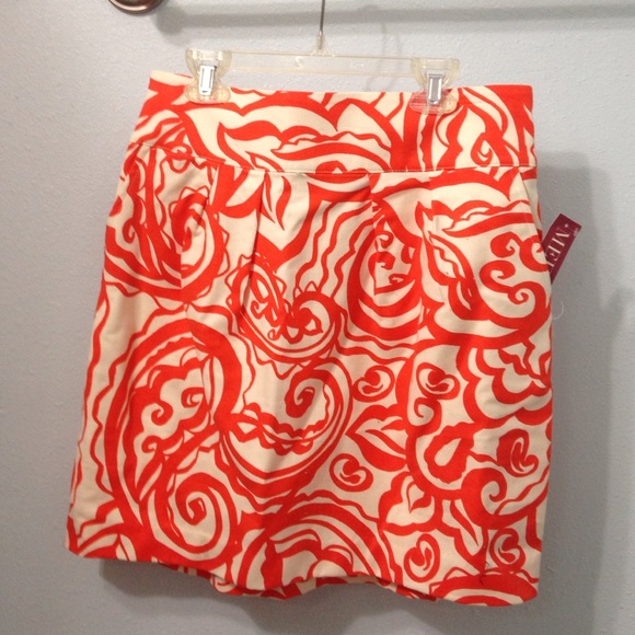 Merona Orange print skirt