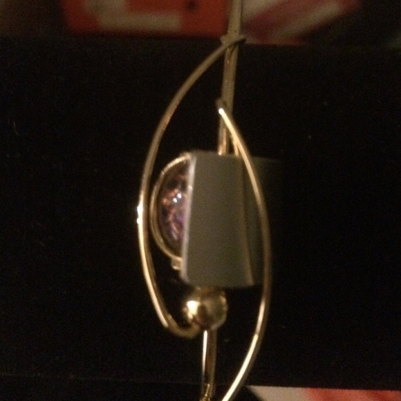 Bracelet handmade silver gold with amethyst stone