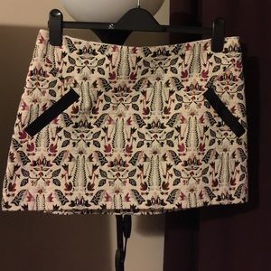 Topshop Petite Woodstock Jacquard Pelmet Skirt 10