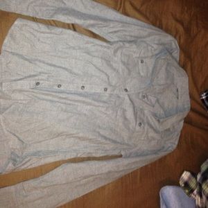 Eddie Bauer brand new grey button up