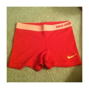 Red/Orange Nike Pro's