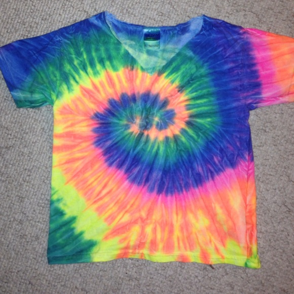Neon tie dye top