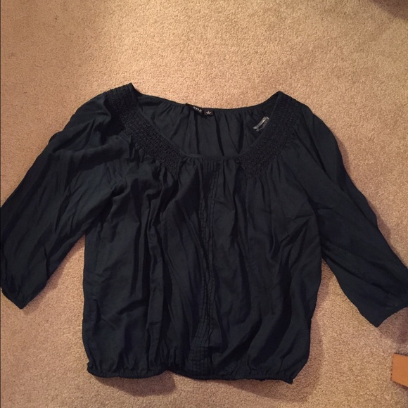 Dark teal flowy shirt - Picture 1 of 1