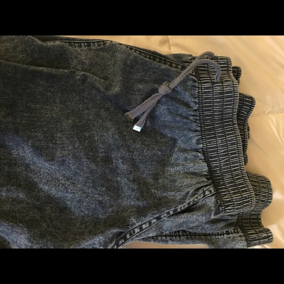 F21 Acid Wash Denim Joggers