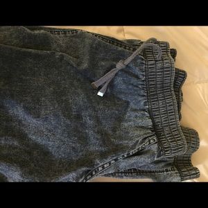 F21 Acid Wash Denim Joggers