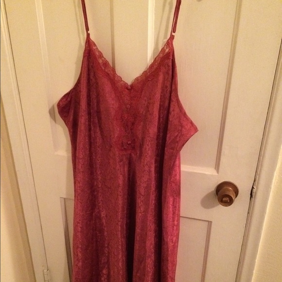 Pink silk night gown