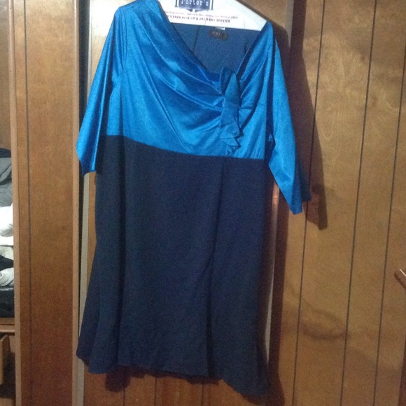 Two-tone blue dress!