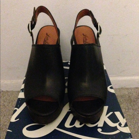 Lucky Brand "Ronand" Black Wedges