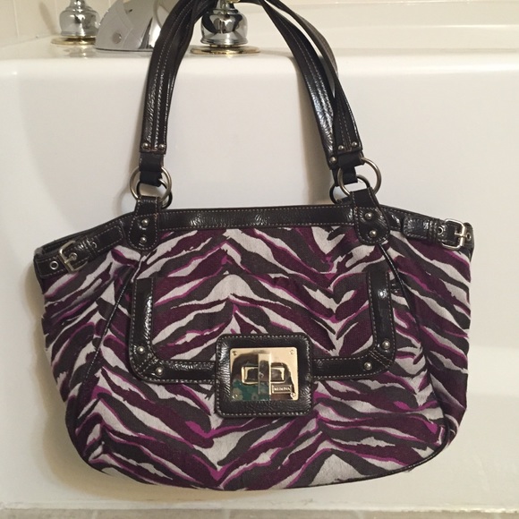 Merona Handbags - Purple Zebra Print Bag