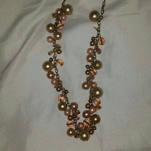 Rose gold and gold necklace