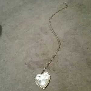 Gold and white pendant necklace