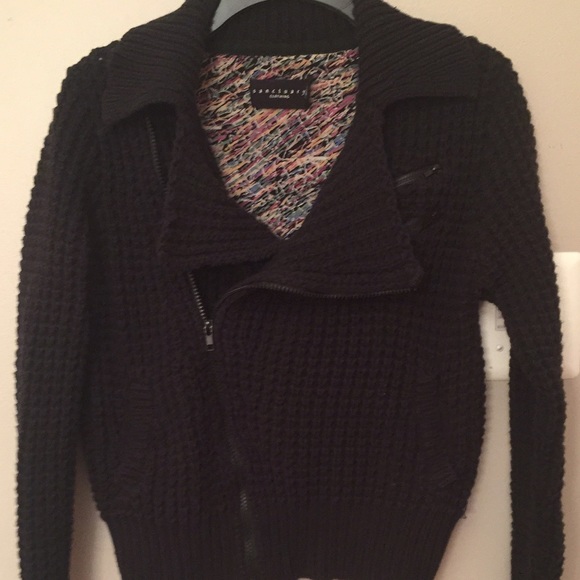 Sanctuary Black Zip Up Sweater!