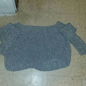 Oversized grey sweater top