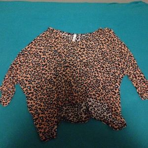 Leopard print crop top