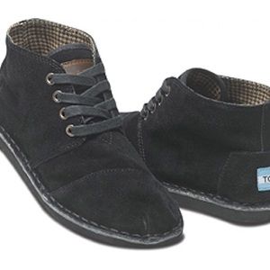 TOMS black suede women's desert boots