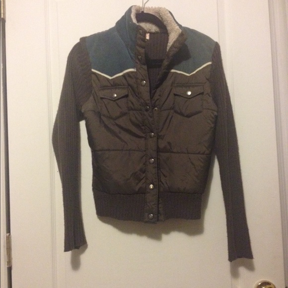 Hunter green/brown lightweight jacket